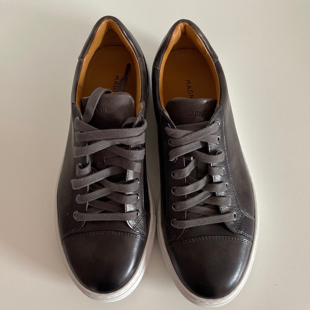 Magnanni Jackson Lace Up Sneaker - Gray Leather - 21558